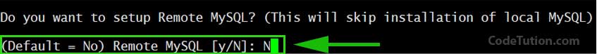 Do you want to set up Remote MySQL?